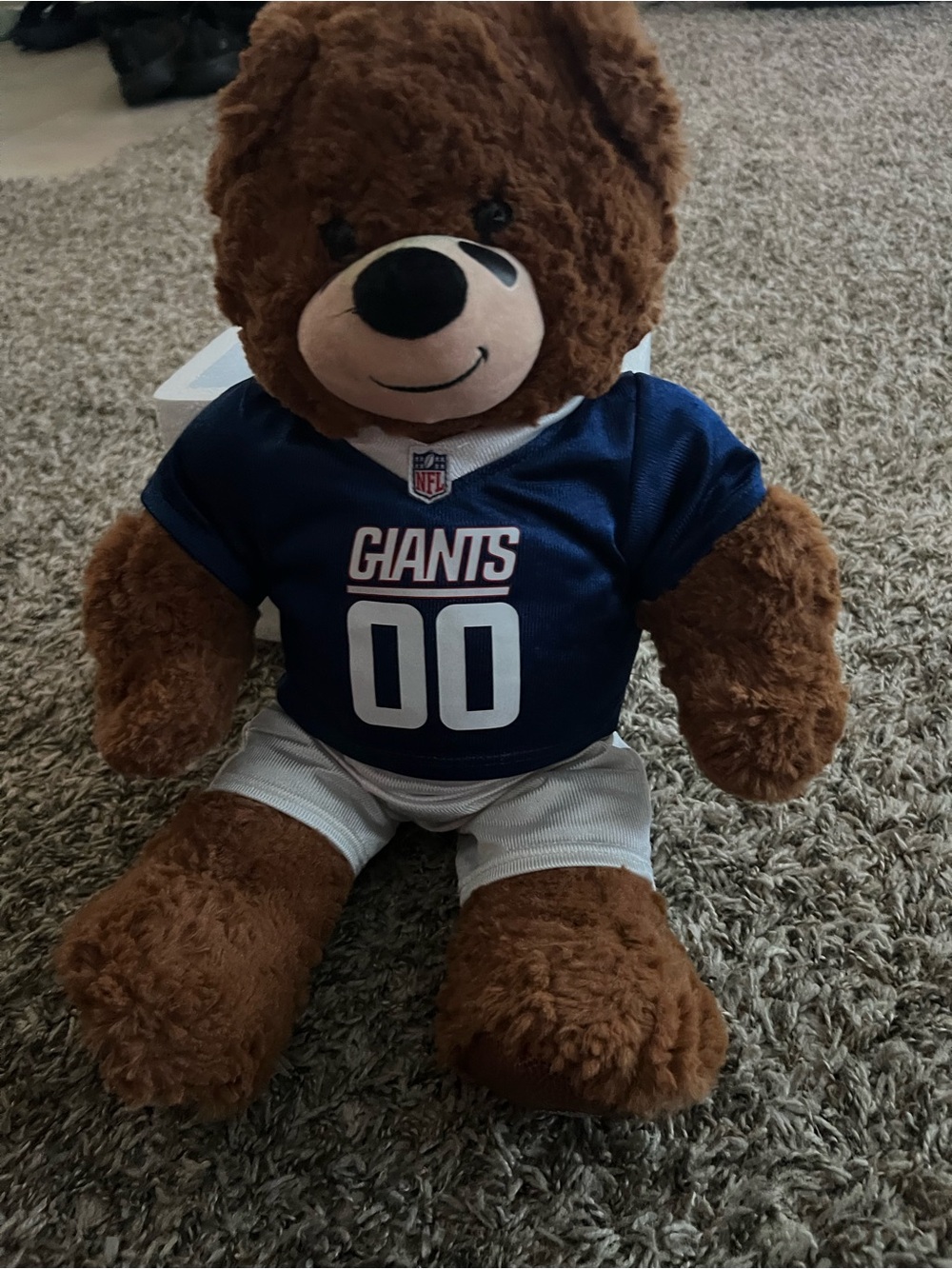 Build-A-Bear New York Giants Navy Blue & White Football Bear - Picture 2 of 5